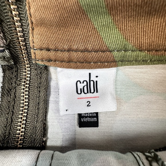Cabi‎ Skirt Women's Size 2 Floral Camouflage Back Zip A-Line Very Cute! - Picture 4 of 9